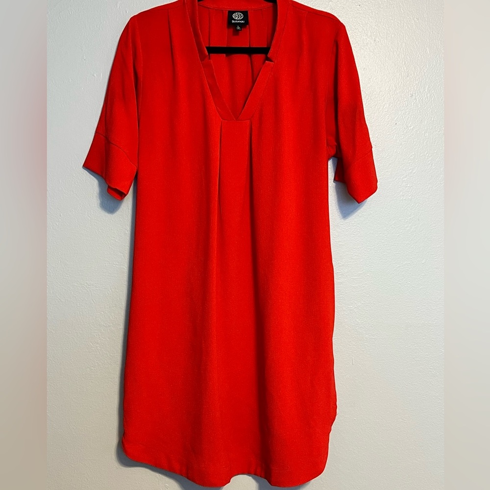Little red dress with pockets. Size L. Bobeau
